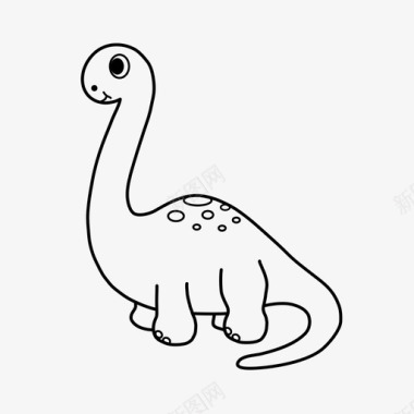 恐龙动物雷龙图标图标