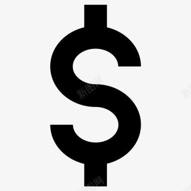 美元符号现金货币图标图标