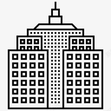 市政厅大楼公司总部图标图标