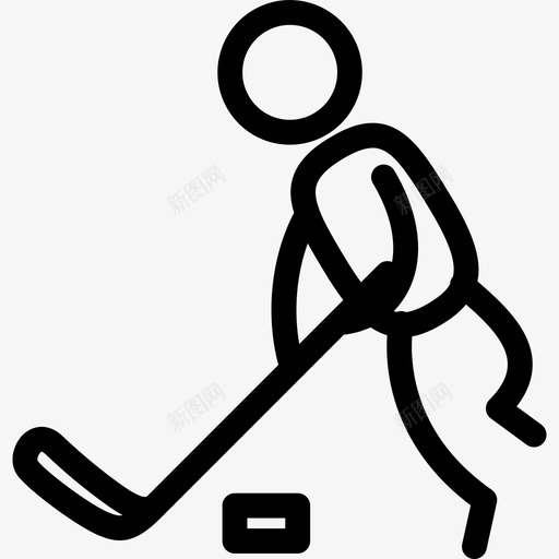 冰球运动员运动套装直线型图标svg_新图网 https://ixintu.com 冰球运动员 直线型 运动套装