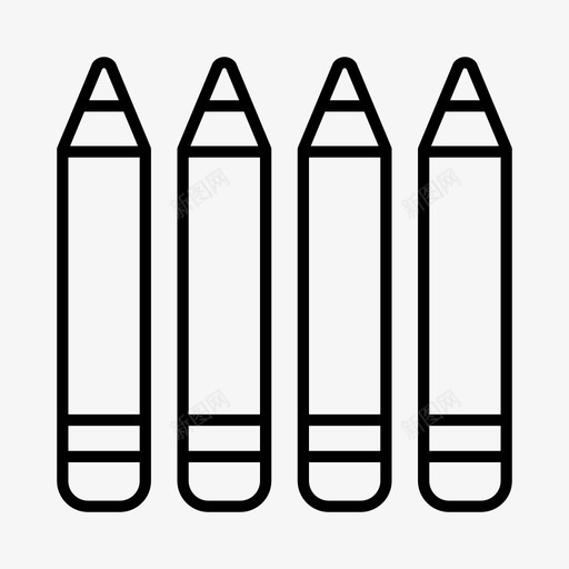 铅笔美术教育图标svg_新图网 https://ixintu.com 学习 学校 学校用品 教育 美术 铅笔