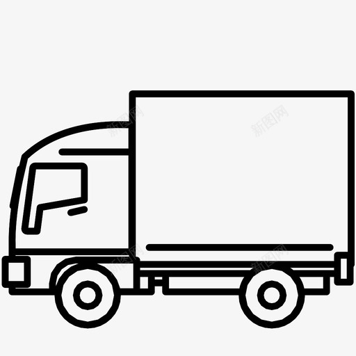 小卡车送货运输图标svg_新图网 https://ixintu.com 交通类型 小卡车 货车 运输 送货