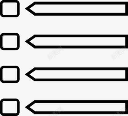 项目符号列表列出菜单图标图标