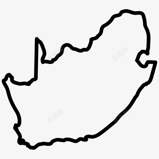 南非地图南非非洲国家地图薄图标svg_新图网 https://ixintu.com 南非 南非地图 非洲国家地图薄