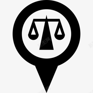 法院徽章圆徽章法院图标图标