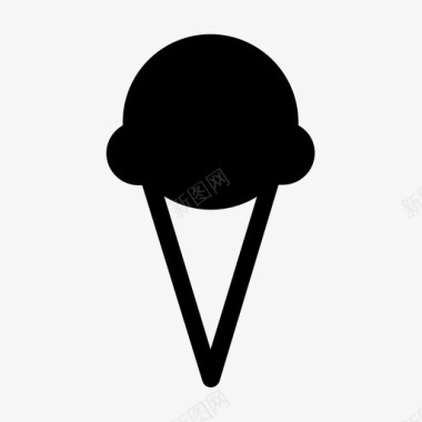冰淇淋筒巧克力甜点图标图标