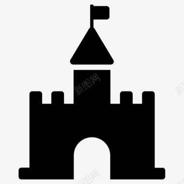 城堡皇家图标图标