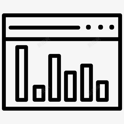 在线统计营销在线分析图标svg_新图网 https://ixintu.com 在线分析 在线图表 在线统计 浏览器 营销