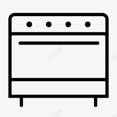 烤箱烹饪火图标图标