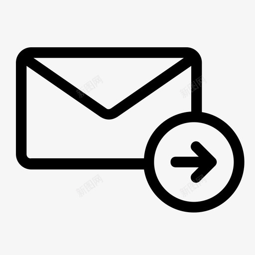 发送消息邮件输出图标svg_新图网 https://ixintu.com 发送消息 移动应用程序 输出 邮件