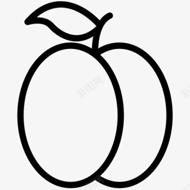 桃食物新鲜图标图标