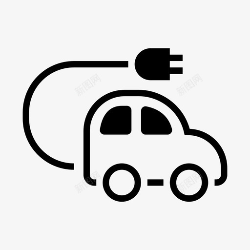 电动汽车充电环保图标svg_新图网 https://ixintu.com 交通 充电 汽车 环保 环保和能源为更好的世界固体图标集 电动汽车