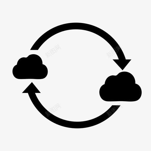 云服务器天空图标svg_新图网 https://ixintu.com 云 天气 天空 服务器 网页设计实心图标