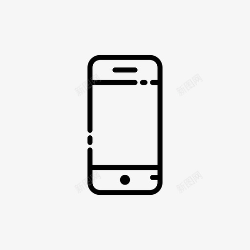 移动电话设备智能手机图标svg_新图网 https://ixintu.com 技术 智能手机 移动电话 设备 通用每日图标