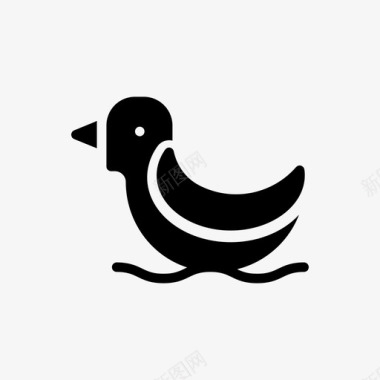鸭子动物假日图标图标