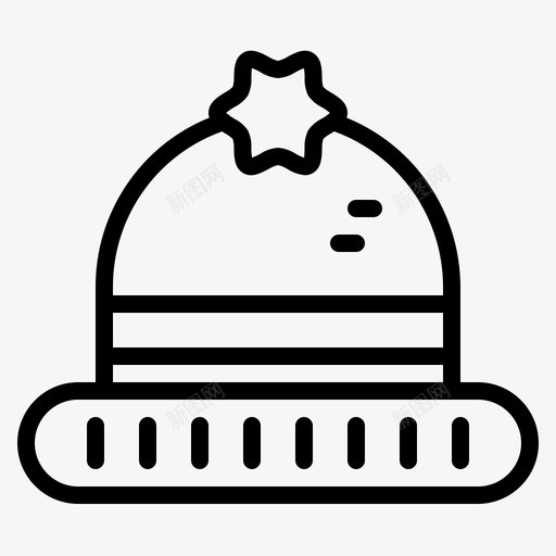 帽子冬天的帽子衣服图标svg_新图网 https://ixintu.com 冬天的帽子 帽子 衣服