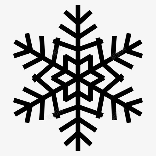 雪晶图案冬天图标svg_新图网 https://ixintu.com 冬天 图案 雪晶