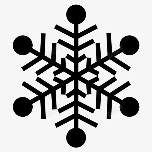 雪晶图案冬天图标svg_新图网 https://ixintu.com 冬天 图案 雪晶