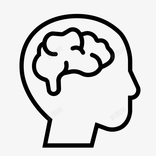 大脑智力医学图标svg_新图网 https://ixintu.com 保健 医学 大脑 智力 神经学 科学