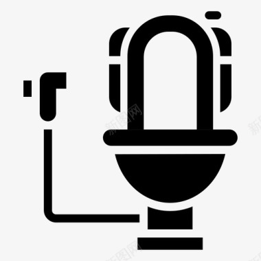 卫生间浴室冲水图标图标