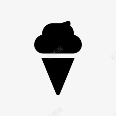 冰淇淋筒冰淇淋夏天图标图标