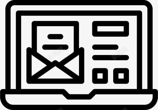 笔记本电脑邮件通讯联系人图标图标