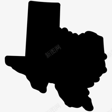 德克萨斯州德克萨斯州地图美国各州地图填充图标图标