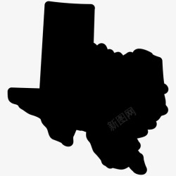 美国各州德克萨斯州德克萨斯州地图美国各州地图填充图标高清图片