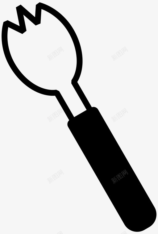 叉子叉子勺勺叉图标svg_新图网 https://ixintu.com 勺叉 厨房半满 叉子 叉子勺