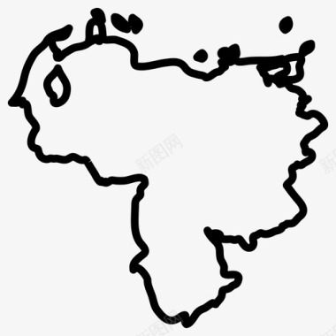 委内瑞拉委内瑞拉地图南美国家地图薄图标图标