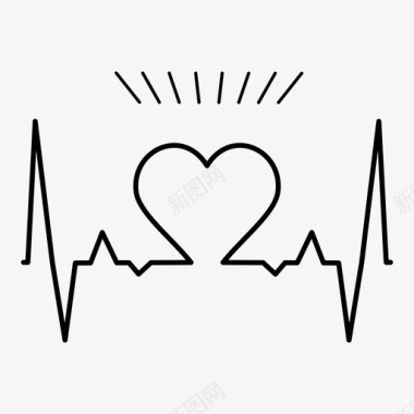 心跳心脏病爱情病图标图标