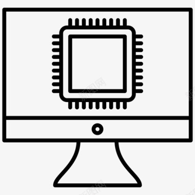 计算机电源cpu处理器图标图标