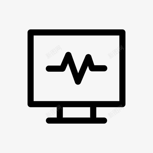 心电图医院图标svg_新图网 https://ixintu.com 医院 心电图