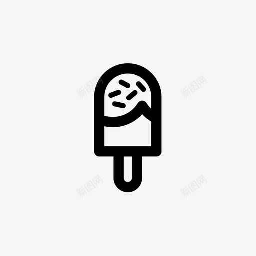 冰棒巧克力冰淇淋图标svg_新图网 https://ixintu.com 冰棒 冰淇淋 巧克力 波普冰 洒 融化 食品饮料