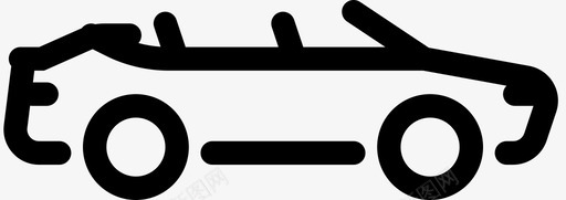 敞篷车车身类型轿车图标图标