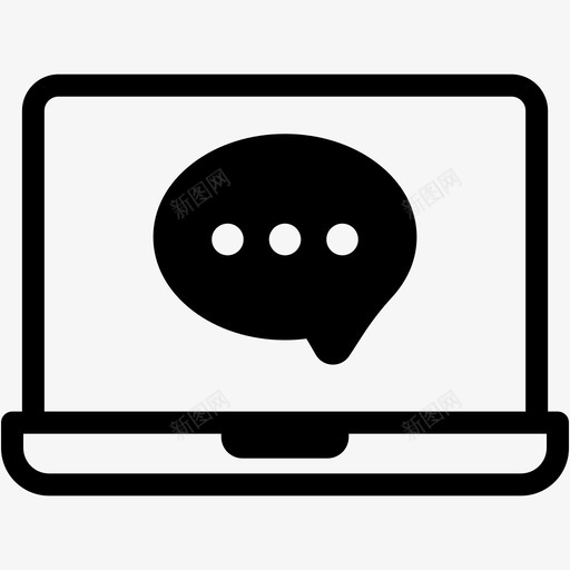 聊天专栏桌面图标svg_新图网 https://ixintu.com 专栏 显示器 桌面 界面 笔记本电脑 笔记本电脑混合 聊天