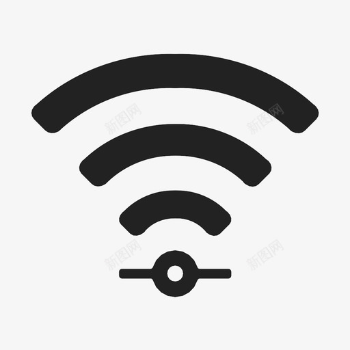 wifi热点互联网图标svg_新图网 https://ixintu.com wifi 互联网 信号 热点 网络