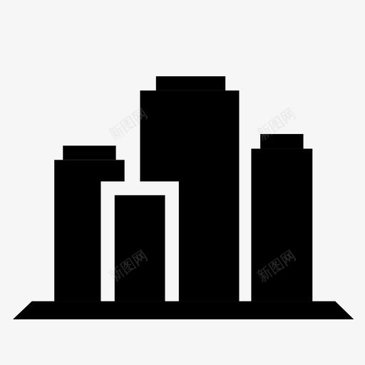 城市公司建筑图标svg_新图网 https://ixintu.com 公司 城市 建筑