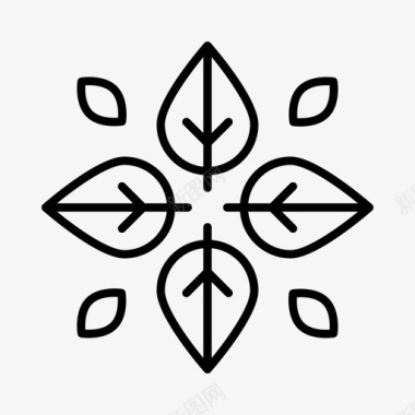 自然生态环保图标图标