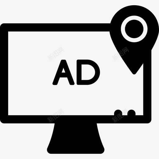 地理位置互联网技术媒体广告图标svg_新图网 https://ixintu.com 地理位置互联网 媒体广告 技术