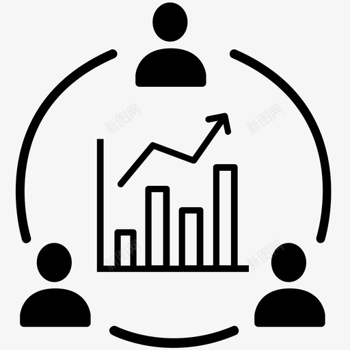 业务团队分析业务增长图标svg_新图网 https://ixintu.com 业务团队 业务增长 分析 市场 营销策略