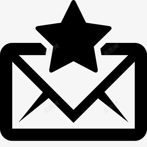 最喜欢的电子邮件重要的信件图标svg_新图网 https://ixintu.com 信件 星星 最喜欢的电子邮件 重要的