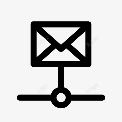 邮件连接连接电子邮件图标svg_新图网 https://ixintu.com 消息 电子邮件 网络 计算 连接 邮件连接