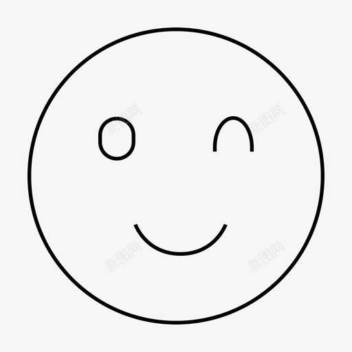 表情表现力感觉图标svg_新图网 https://ixintu.com 微笑 感觉 眨眼 表情 表现力