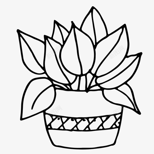 室内植物装饰植物花图标svg_新图网 https://ixintu.com 叶 室内植物 植物 盆栽 花 装饰植物