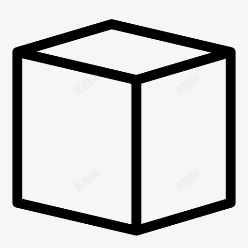盒子容器立方体图标svg_新图网 https://ixintu.com 包裹 容器 物体 盒子 立方体