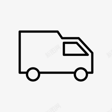 送货卡车卡车半卡车图标图标