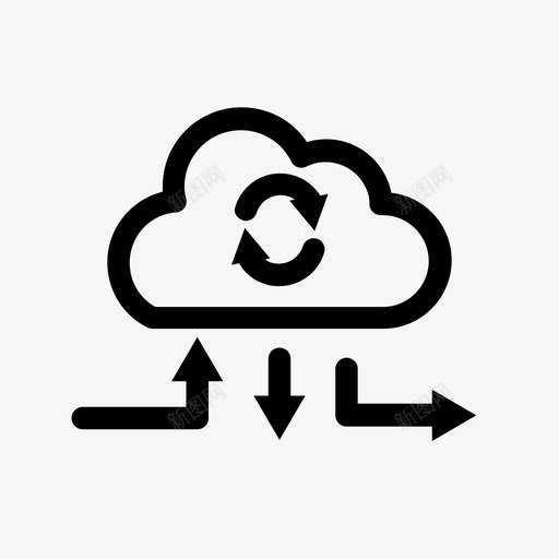 云数据互联网图标svg_新图网 https://ixintu.com 云 互联网 数据 数据分析