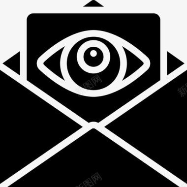 邮件间谍安全监视图标图标
