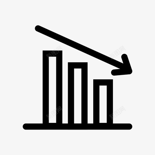 市场下跌下跌金融图标svg_新图网 https://ixintu.com 下跌 交易 市场下跌 贸易 金融